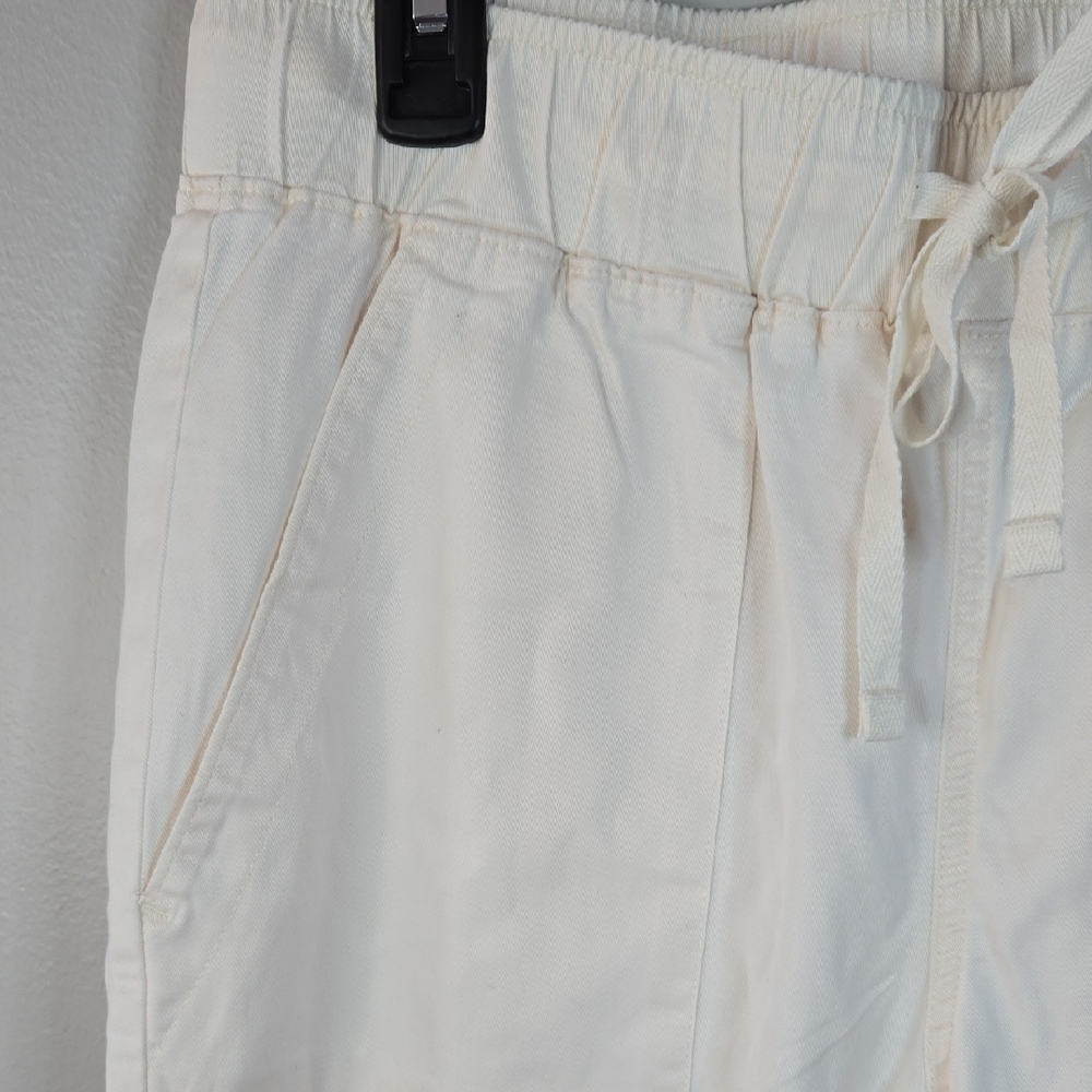 Buffalo David Bitton Women Small Cream Elastic Waist Patch Pocket Pull-On Jogger - Picture 3 of 16